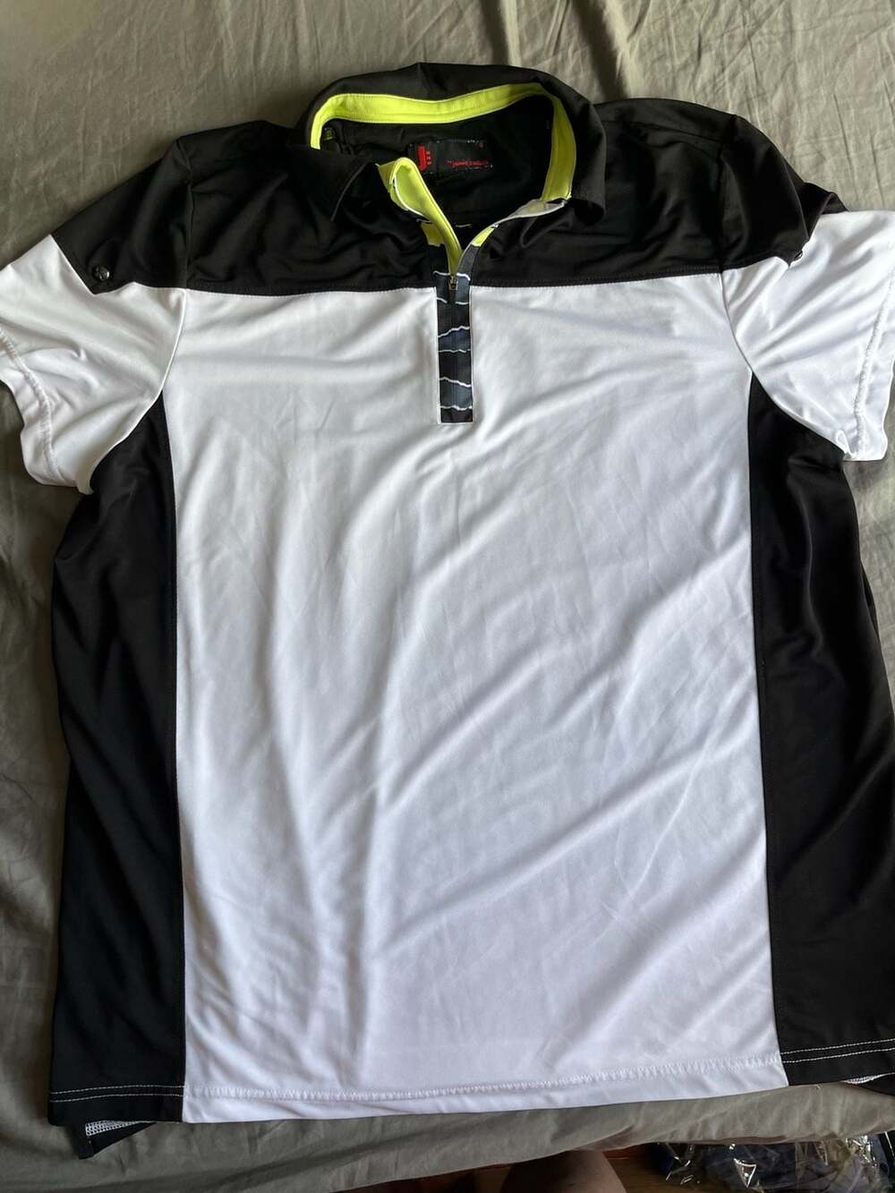 Jamie Sadock Men's Colorblock Performance Golf Polo Shirt with Skull Detail